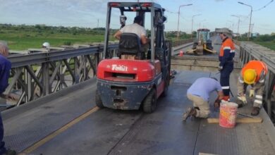 Photo of Comienzan a desmontar el puente Bailey sobre el Carretero